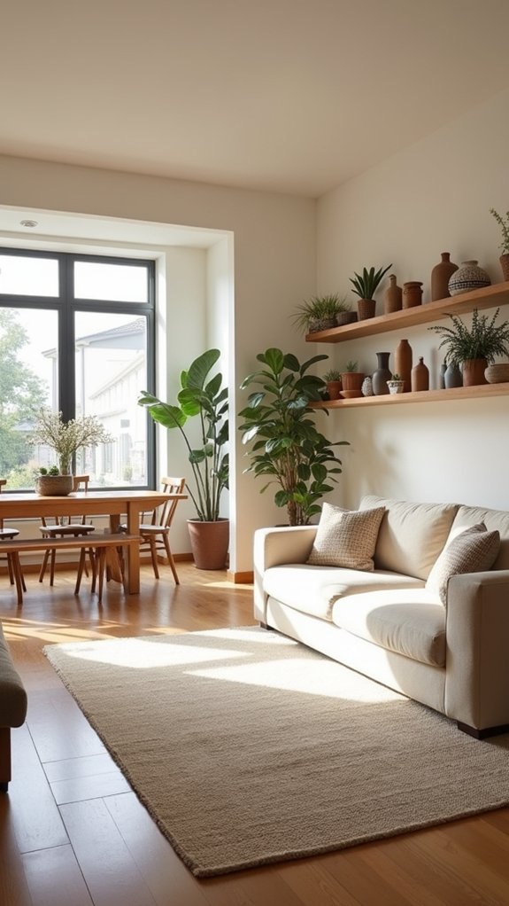 showcase decor with organization