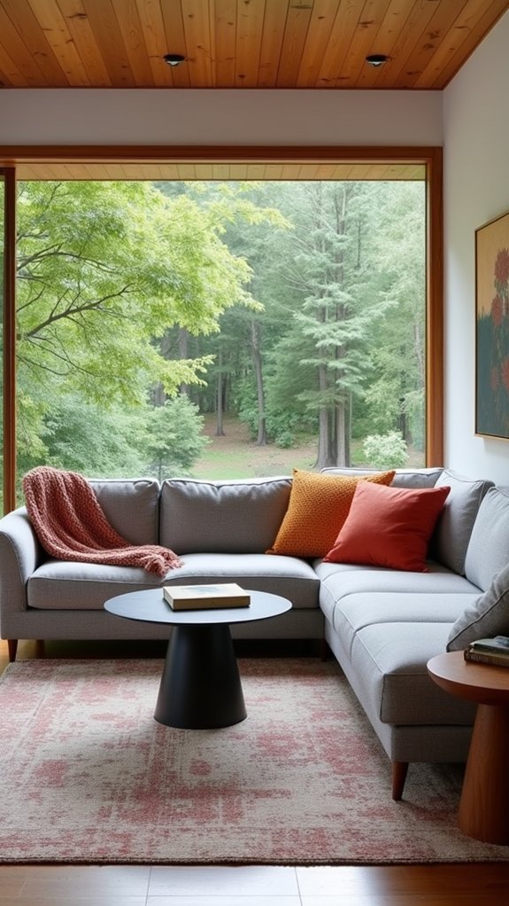 sleek modern sectional design