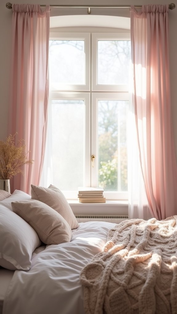 soft pastel curtain serenity