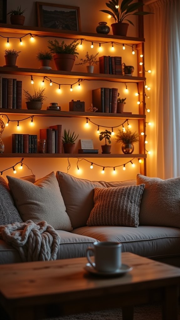 string lights enhance decor