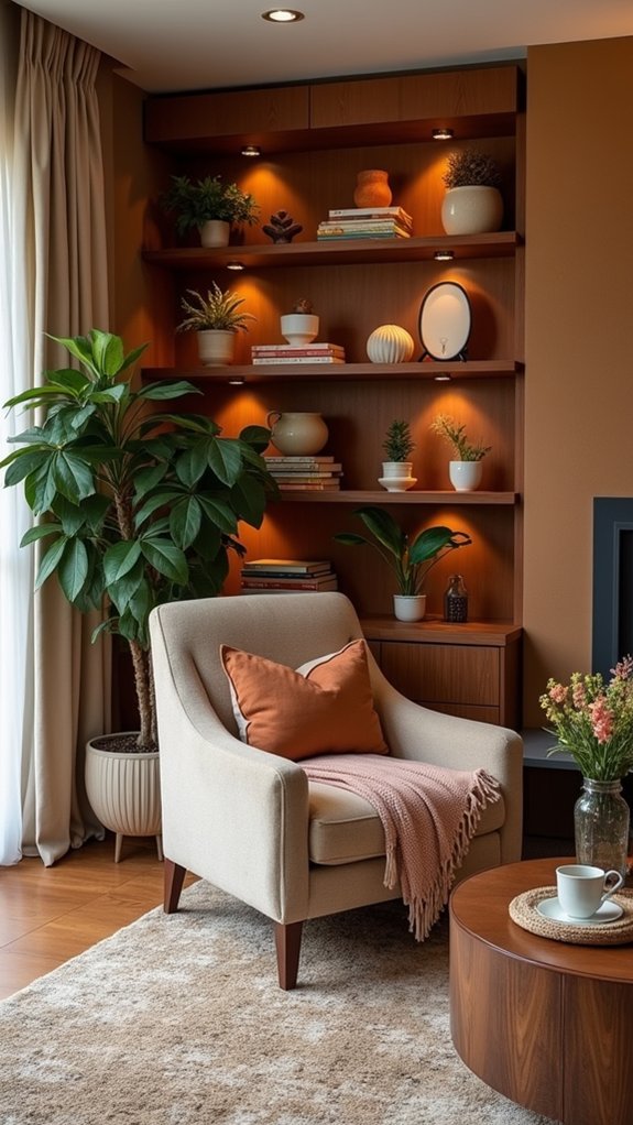 stylish and organized shelving