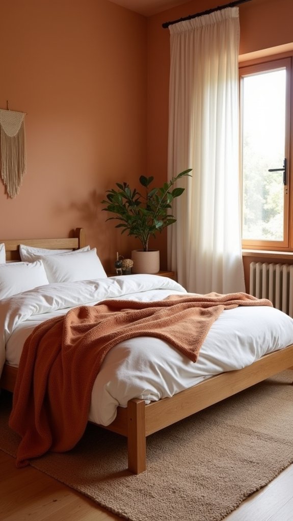 terracotta accents enhance serenity
