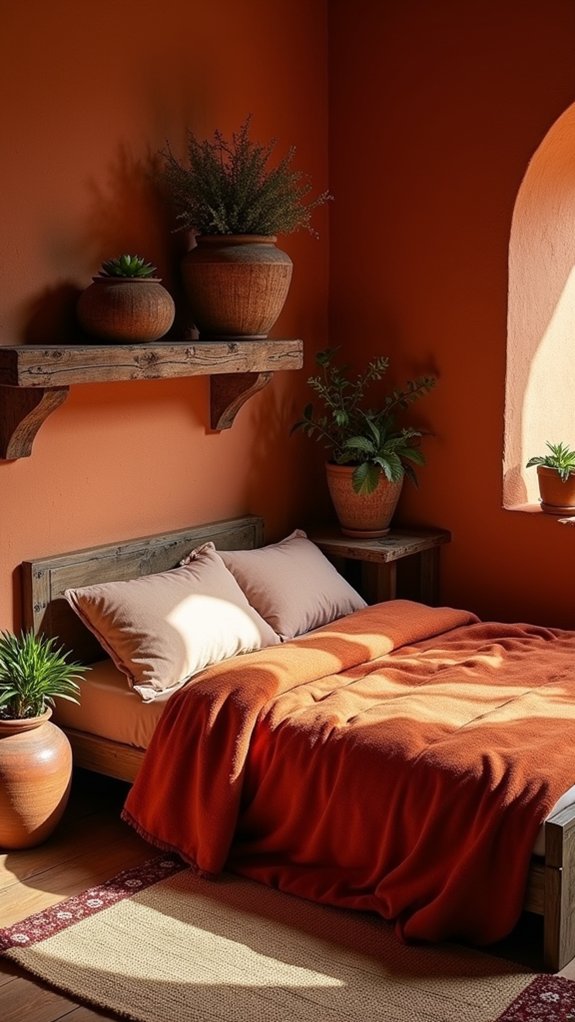 terracotta accents for coziness