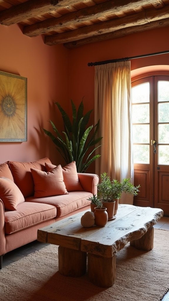 terracotta rustic furniture warmth