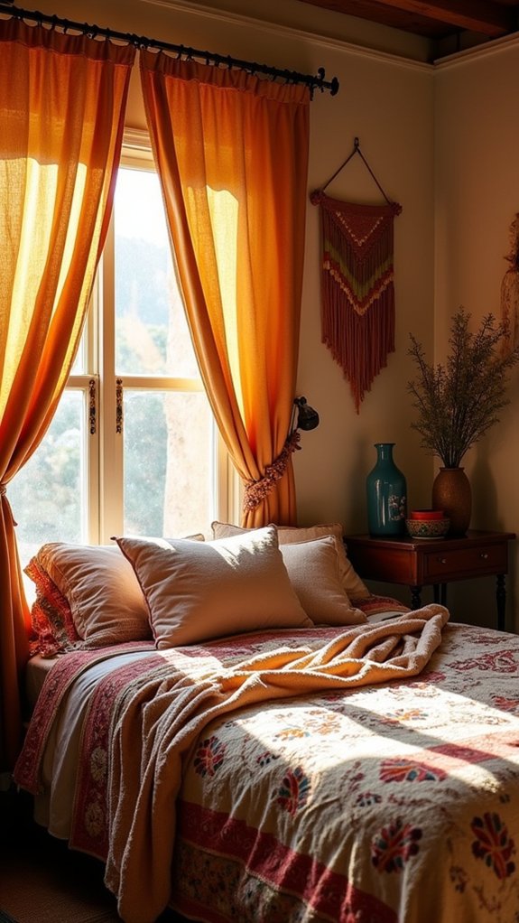 textured curtains enhance coziness