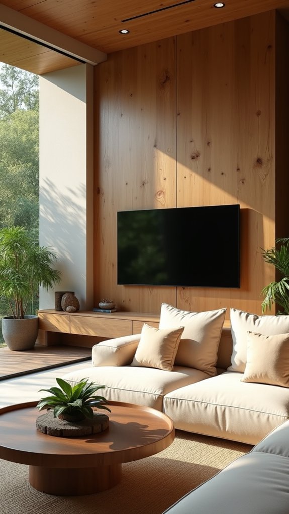 tranquil minimalist living room