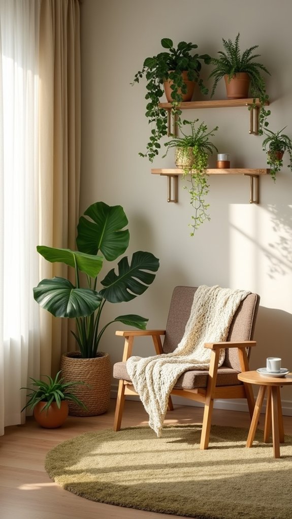 tranquil natural meditation space