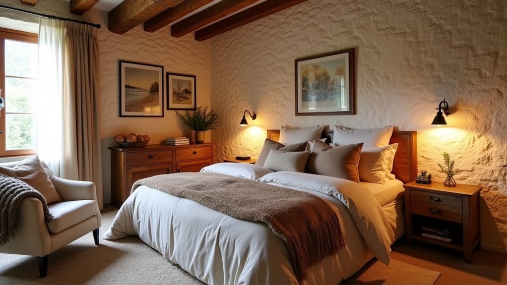 22 Cozy Stone Wall Bedroom Ideas That Feel Unique unique cozy stone walls