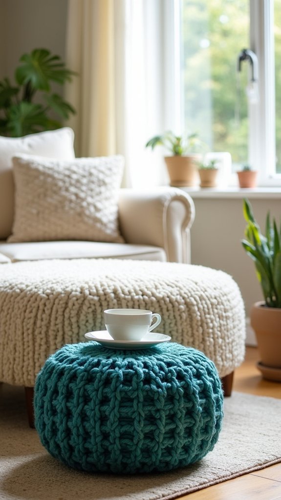 versatile poufs for seating