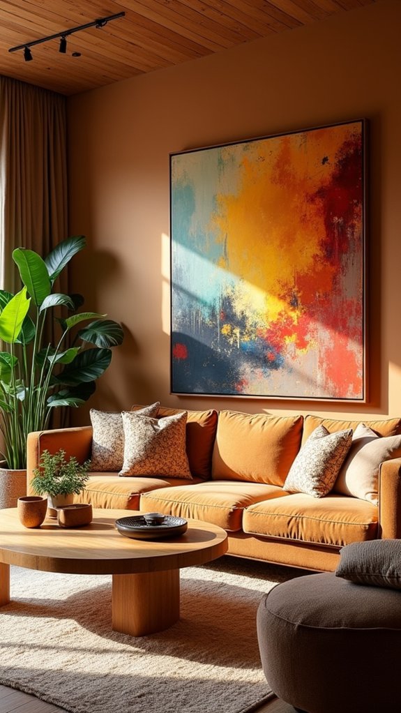 vibrant artworks energize brown