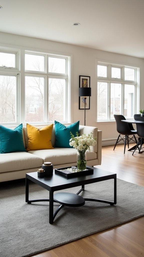 vibrant colors soft neutrals