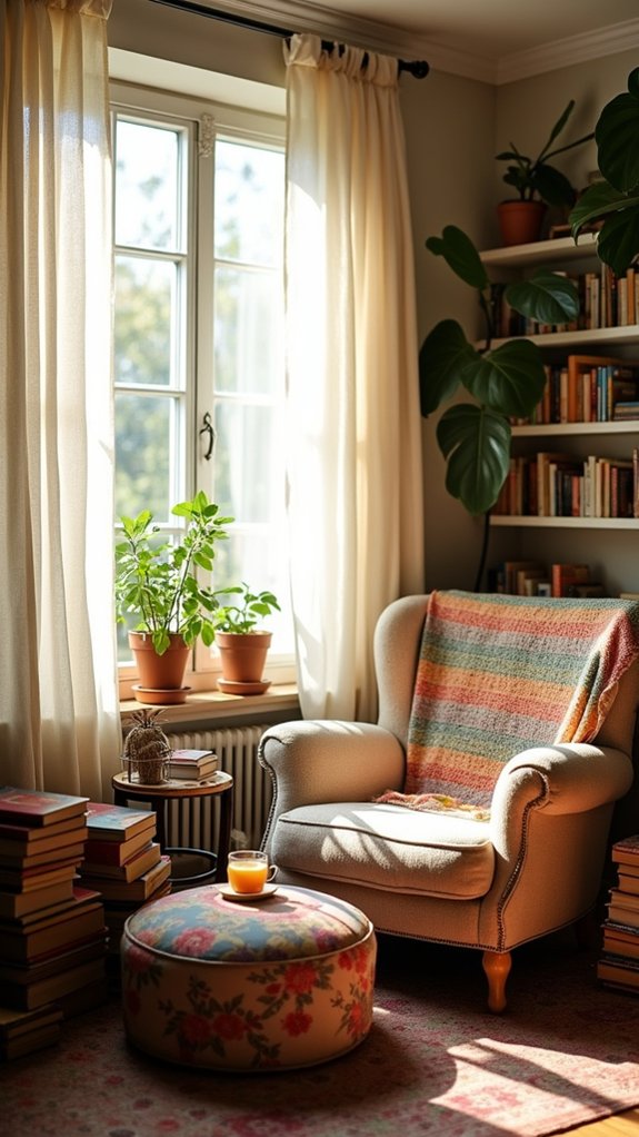 vibrant eclectic decor corner