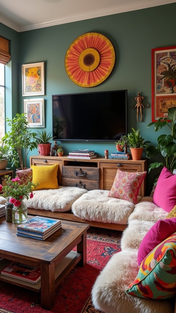 vibrant eclectic living room