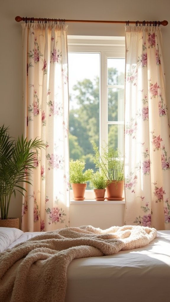 vibrant floral prints enhance serenity