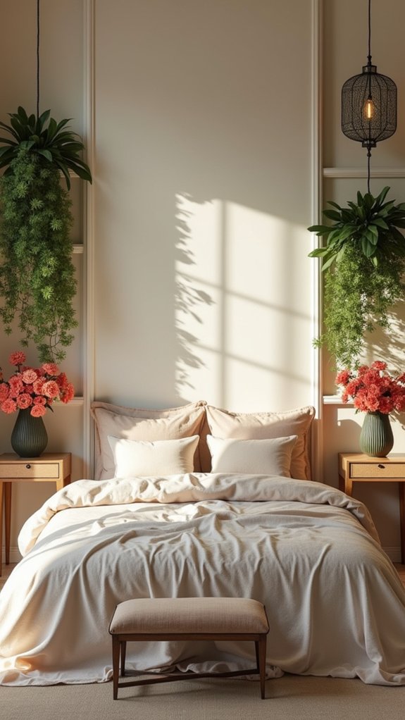 vibrant flowers brighten decor