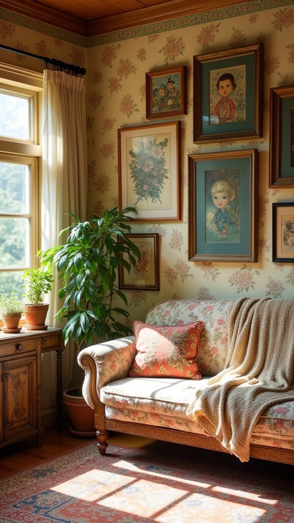 vibrant retro wall art