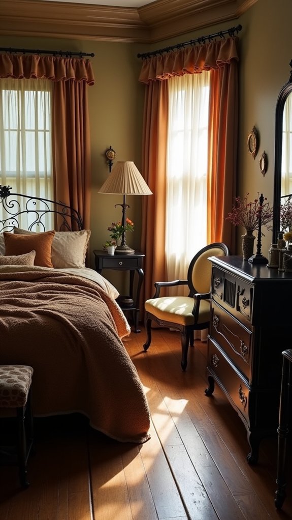 vintage charm with black furniture