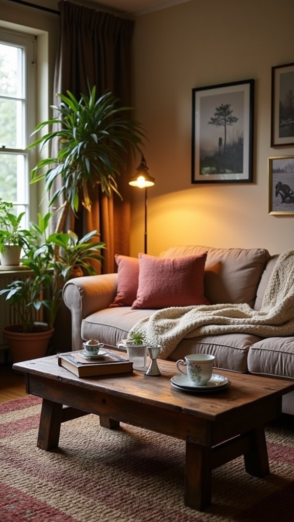 vintage decor adds warmth