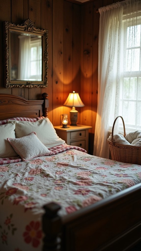 vintage mirrors enhance ambiance