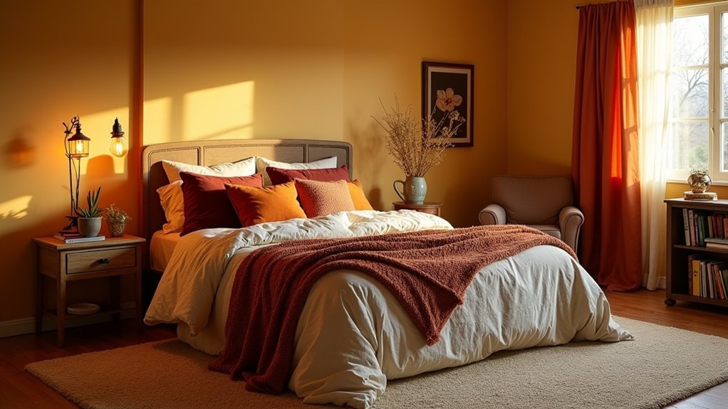 warm and inviting bedroom hues