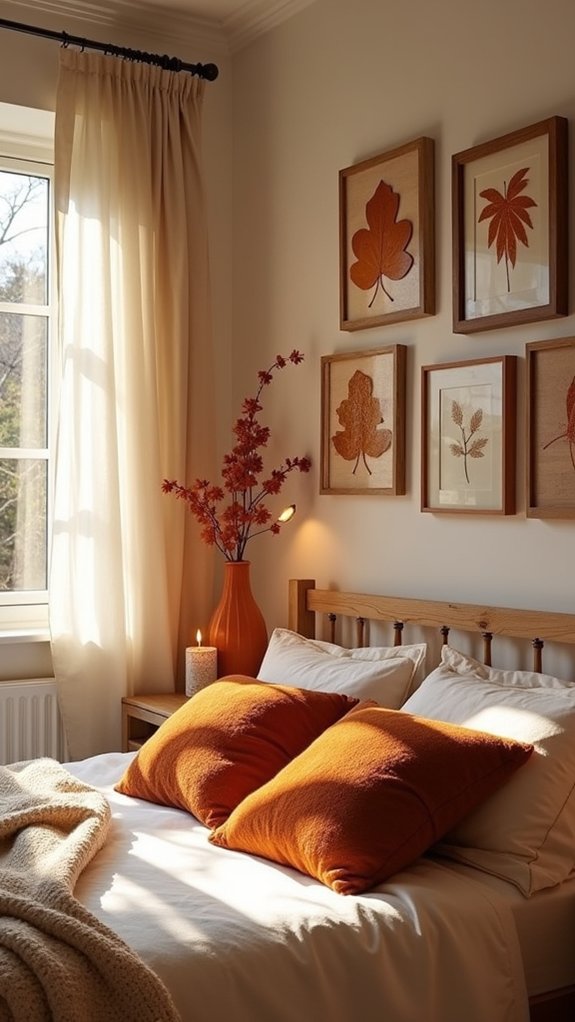 warm autumn gallery wall