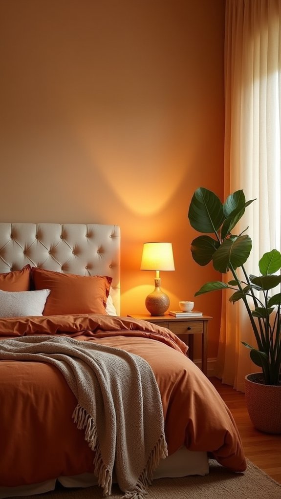 warm inviting bedroom atmosphere