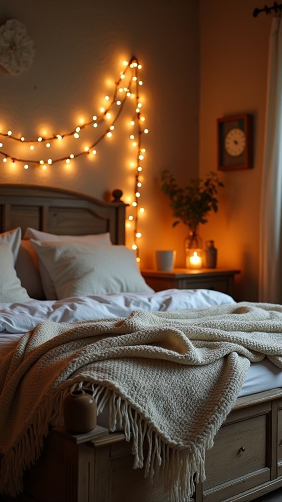 warm inviting bedroom lighting