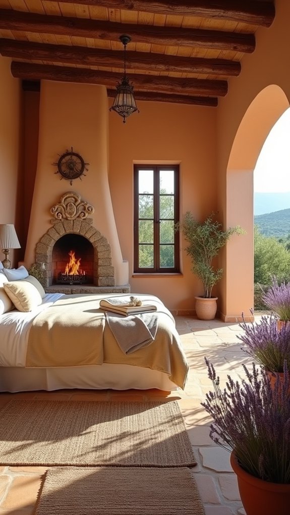 warm mediterranean retreat ambiance