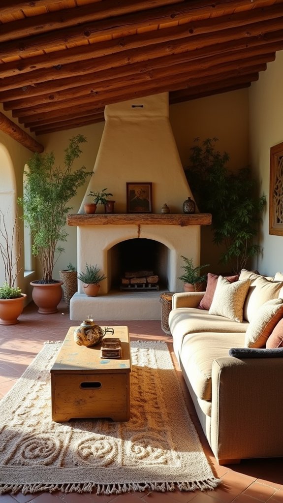 warm rustic textures create coziness