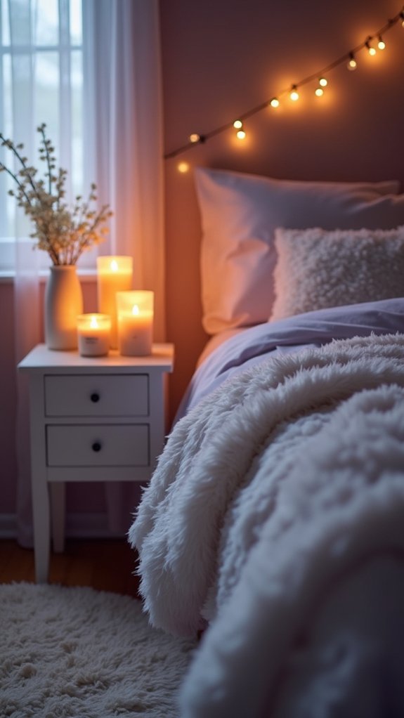 warm scented candle ambiance