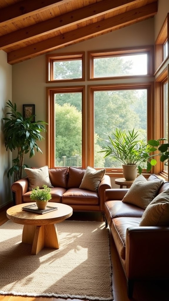 warm wood and brown harmony