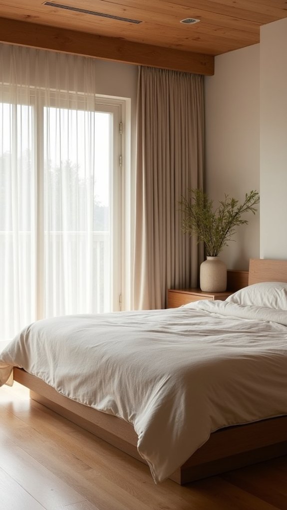 warm wooden furniture accents