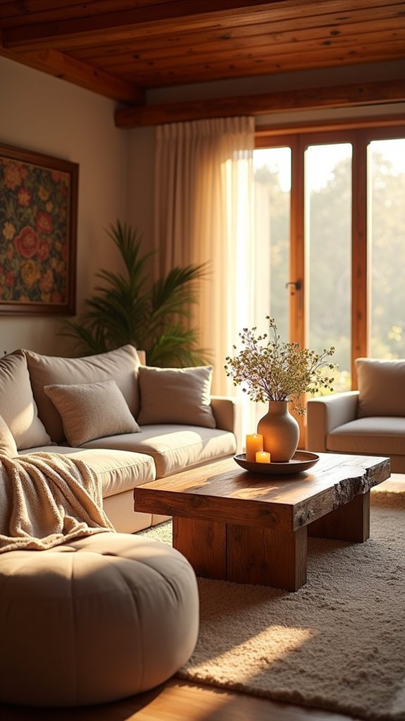 warmth through wood accents