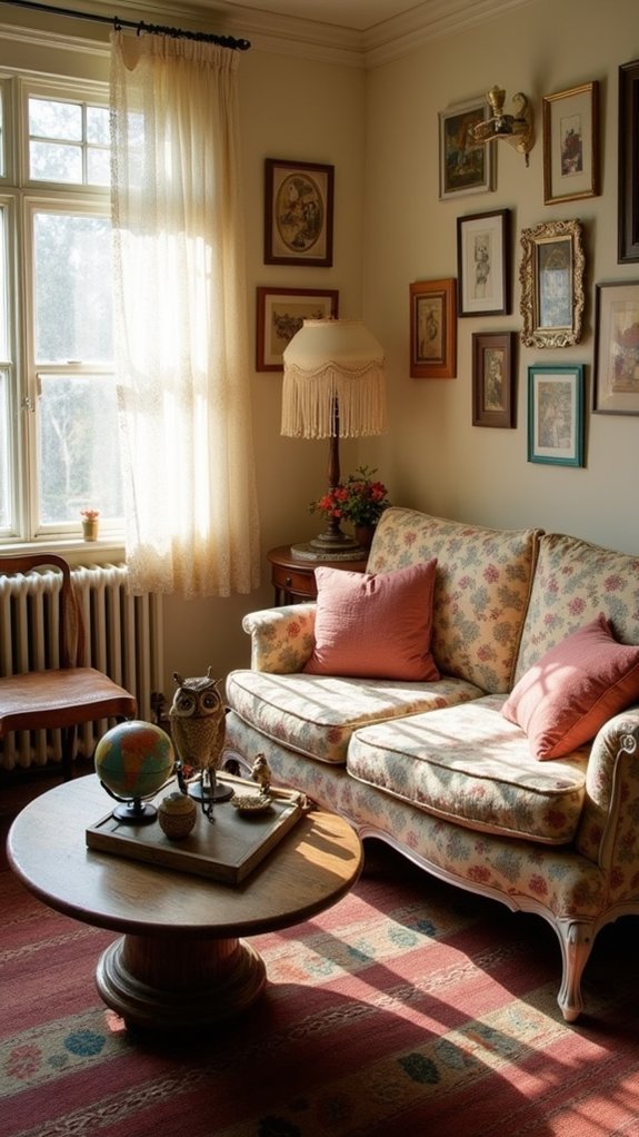 whimsical vintage living room