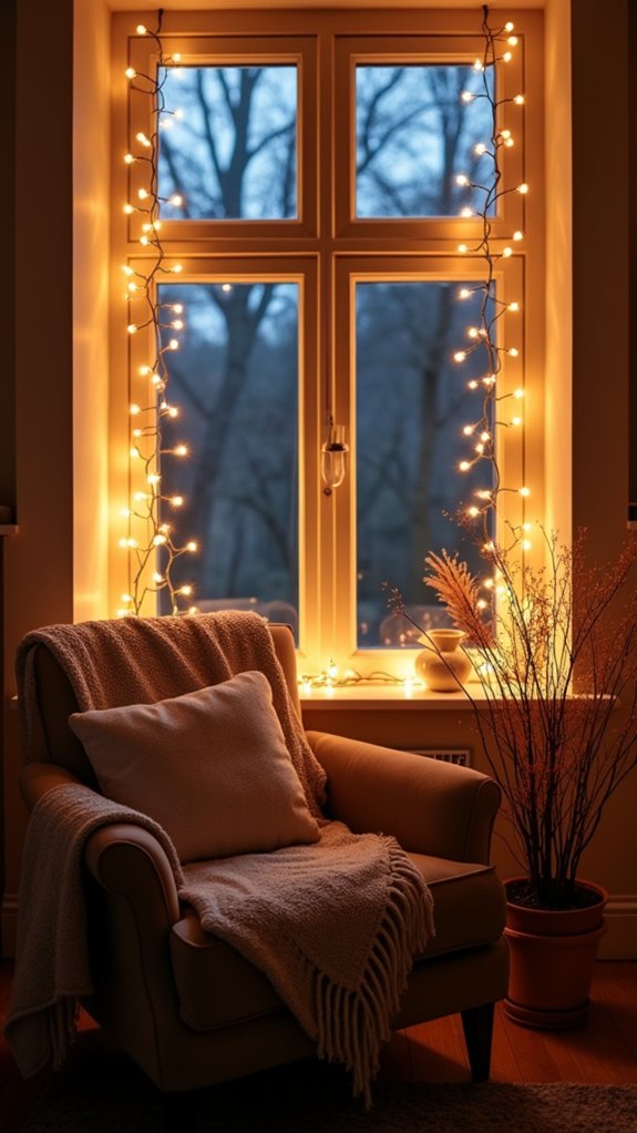 whimsical window frame lights