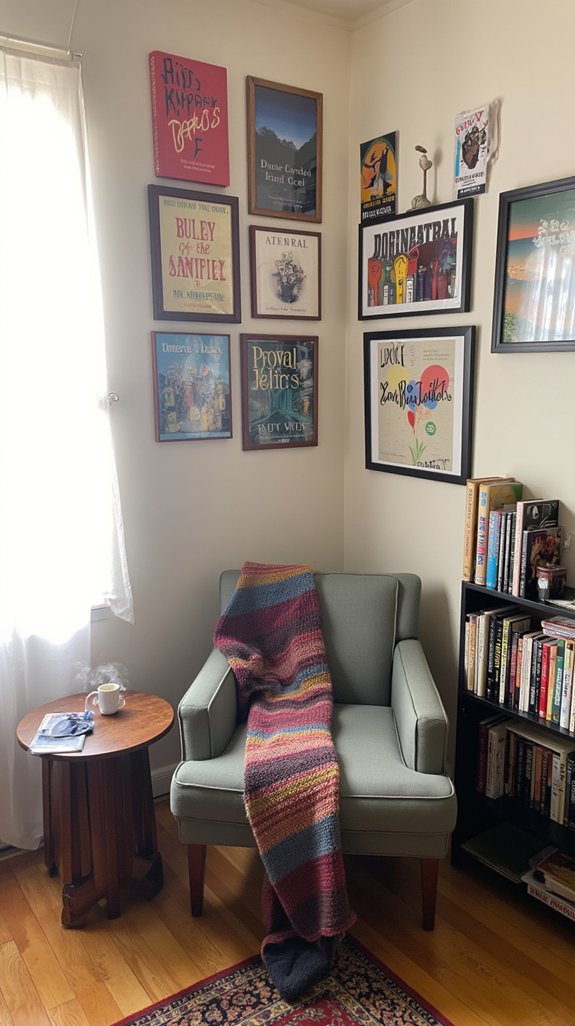 artistic book cover display