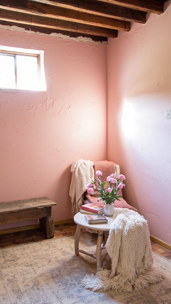 blush pink cozy ambiance