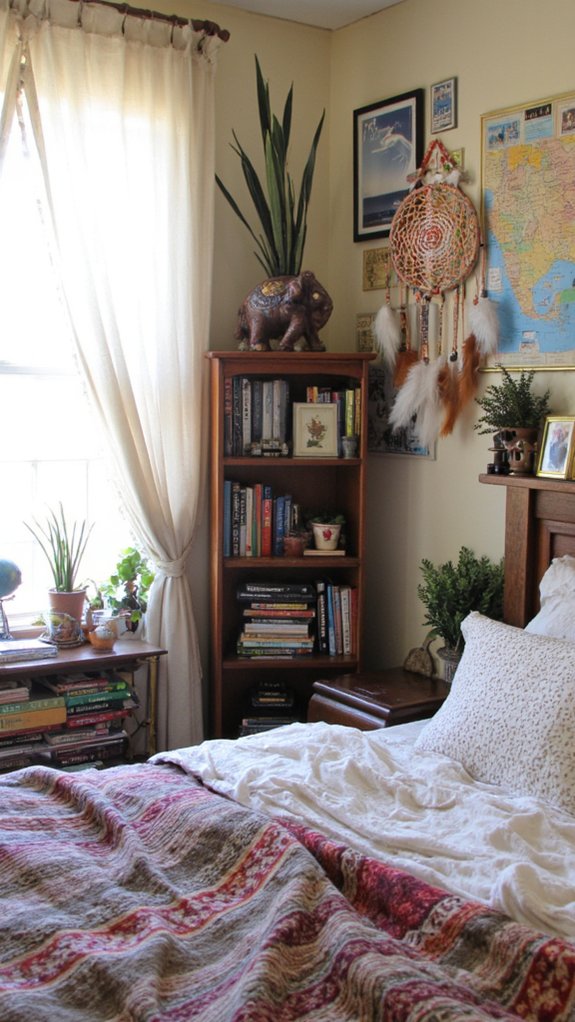 boho decor with souvenirs