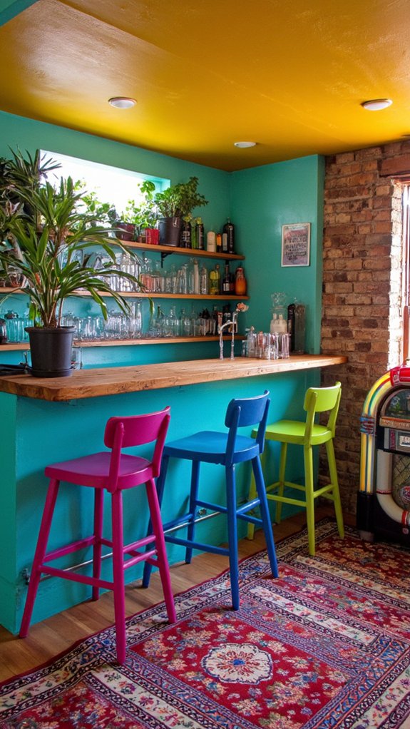 bold colors energize atmosphere