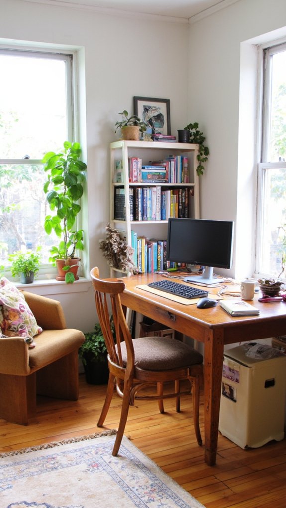 bright airy minimalistic workspace