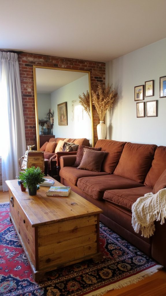 brighten basement with mirrors