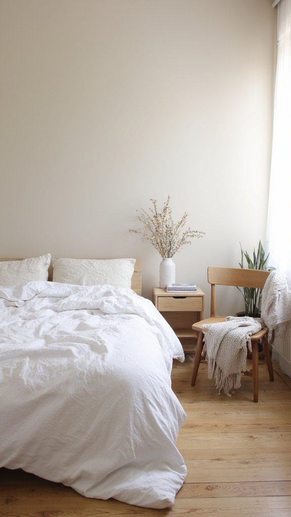 calm clutter free bedroom design