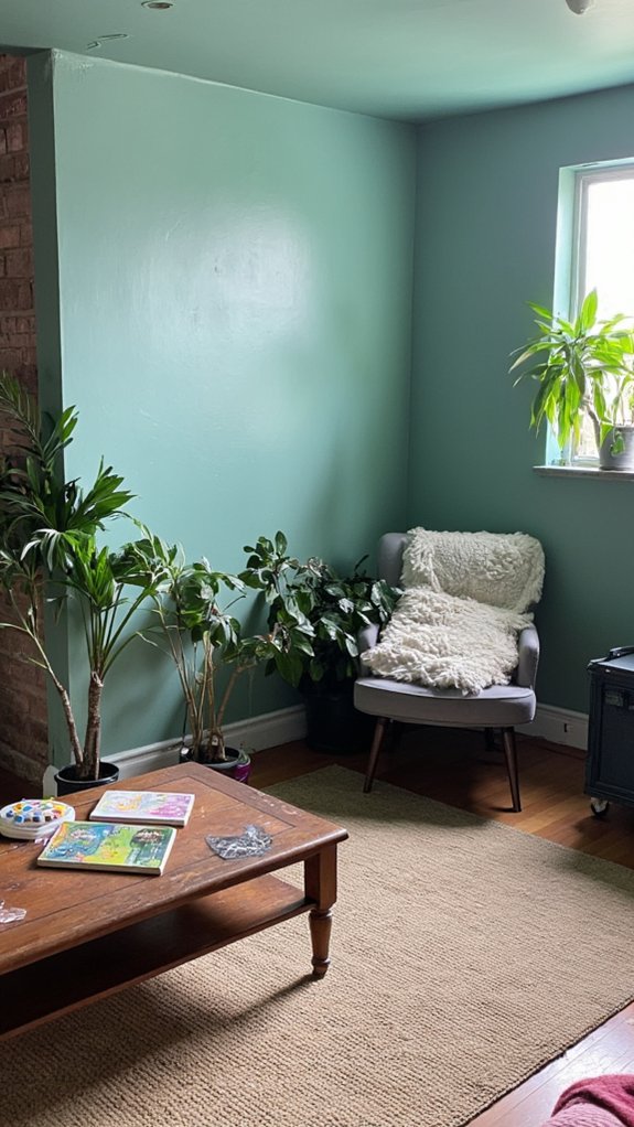 calming stylish basement retreat