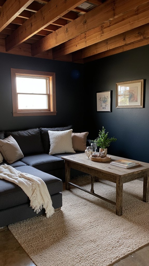 charcoal creates cozy sophistication