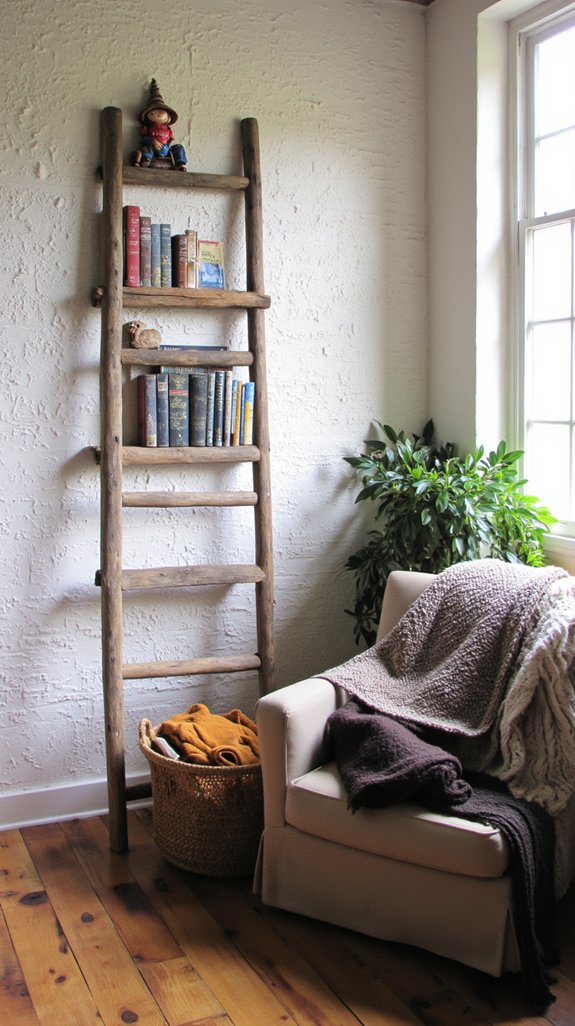 charming slender bookshelf display