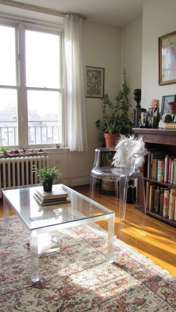 clear furniture enhances space