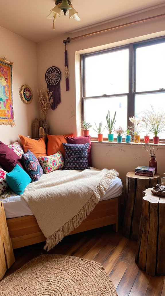 colorful bohemian daybed retreat