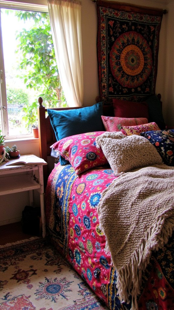 colorful bold eclectic bedding
