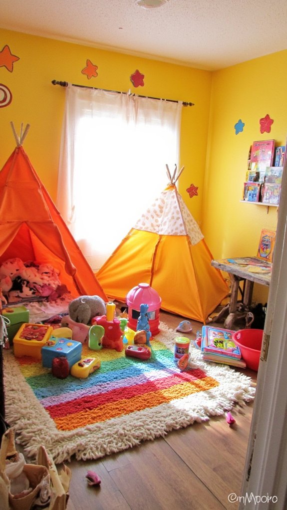 colorful creative play area