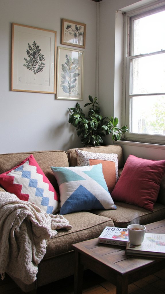 colorful cushions elevate atmosphere